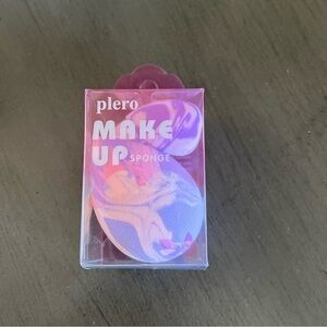 Light Purple White Marbled 3 Piece Sponge Beauty Blender Set 1 Full Size 2 Small